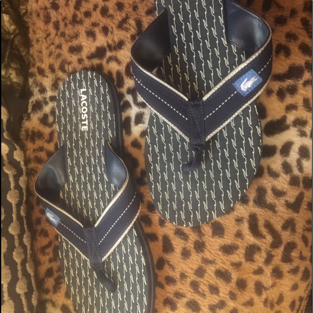 Mens Lacoste Flip flops